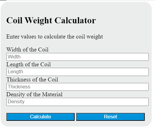 Calculate Coil Weight Instantly： Use Our Coil Weight Calculator for Accurate Results