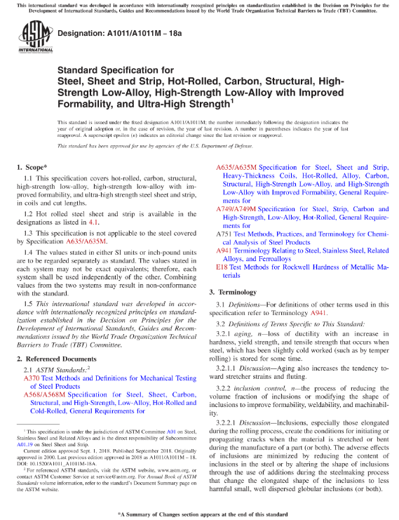 Understanding ASTM A1011: High-Strength Low-Alloy Steel for Structural ...